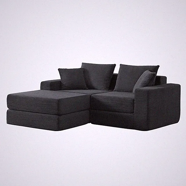 Modular Sectional Loveaeat Cloud Sofa, Boneless Couch with Non Slip Base, Coz