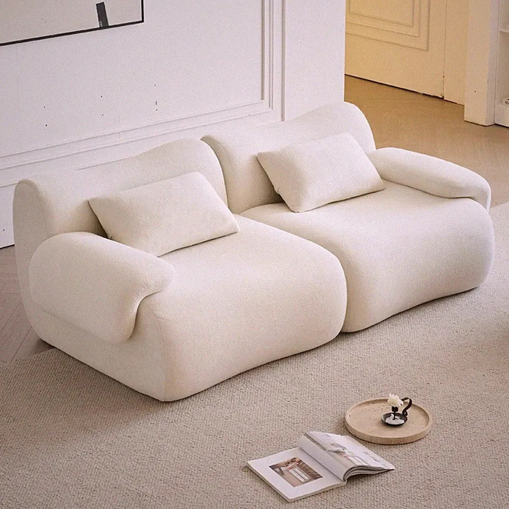 Modular Sectional Loveseat Cloud Couch Deep Seat Boneless Sofa No Assembly