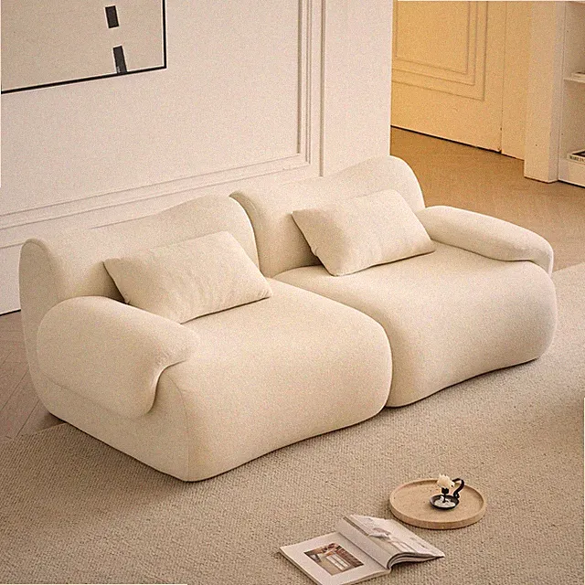 Modular Sectional Loveseat Cloud Couch Deep Seat Boneless Sofa No Assembly
