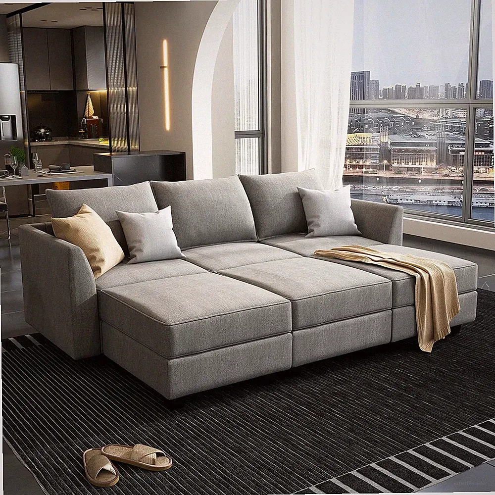 Modular Sectional Sleeper Sofa with Storage 6 Piece Modular Sleeper Couch Revers