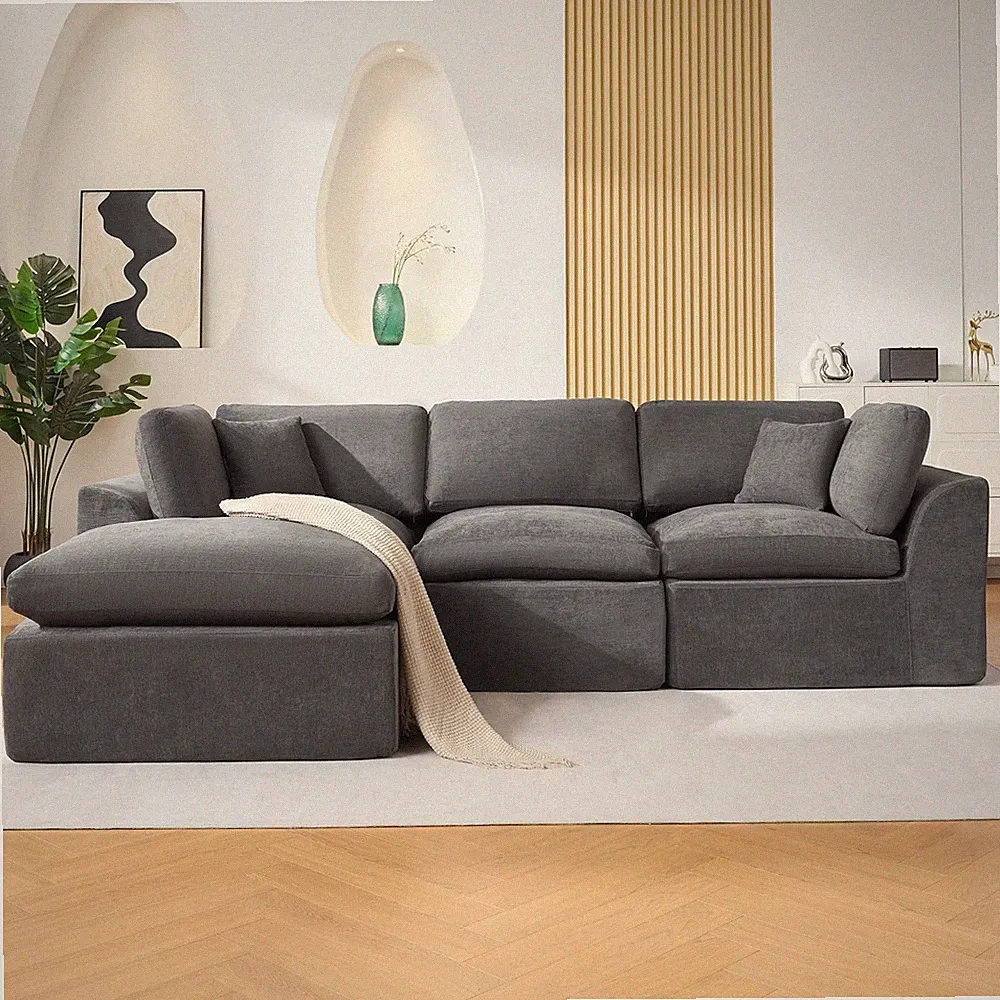 🍂Modular Sectional Sofa, 110'' Comfy Couch with Deep Seat, Sectional Couches