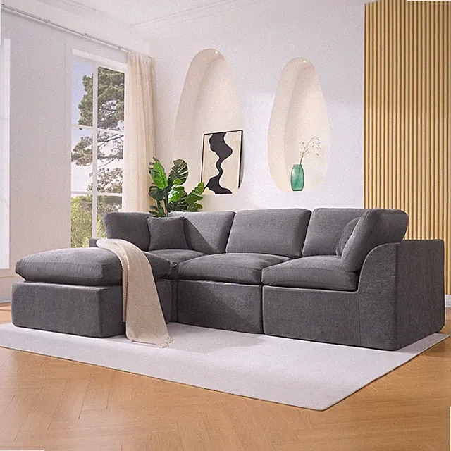 🍀Modular Sectional Sofa, 110'' Comfy Couch with Deep Seat, Sectional Couches