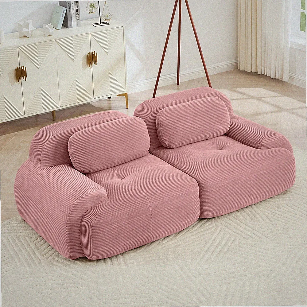 Modular Sectional Sofa Boneless Couch Loveseat for Living Room No Assembly