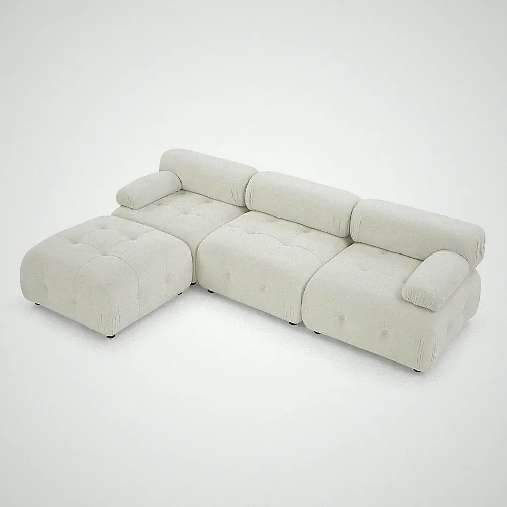 Modular Sectional Sofa Button Tufted Designed and DIY Combination L Shaped Couch