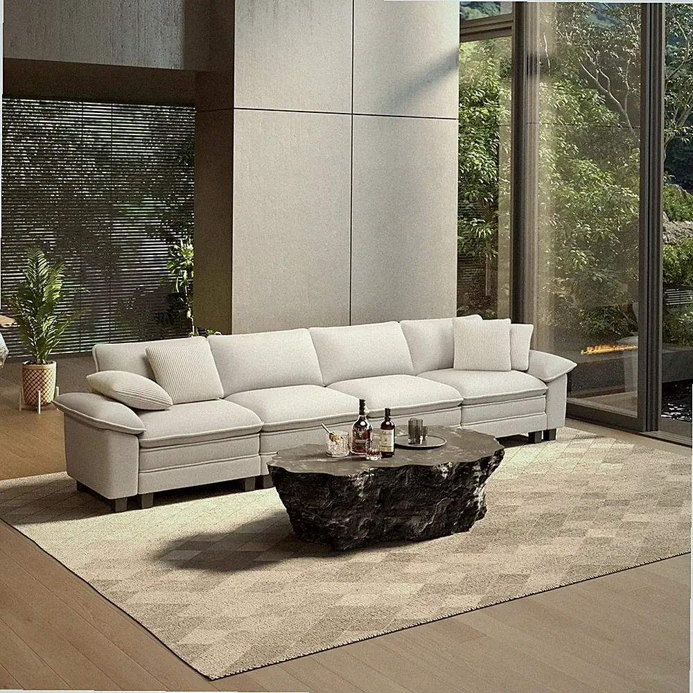 Modular Sectional Sofa Chenille Cloud Couch with Chaise and Cushion 4/3/2/1-Seat