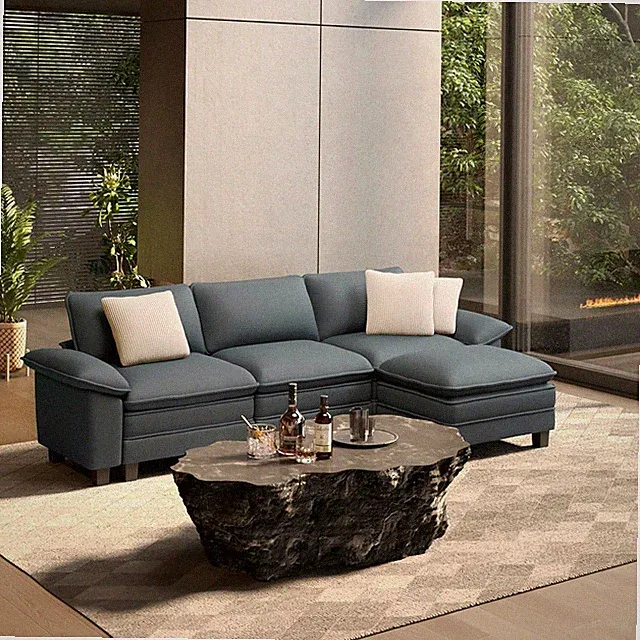 Modular Sectional Sofa Chenille Cloud Couch with Chaise and Cushion 4-Seat