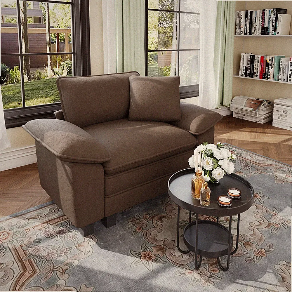 Modular Sectional Sofa Chenille Cloud Couch with Chaise and Cushion 6/5/4/1-Seat