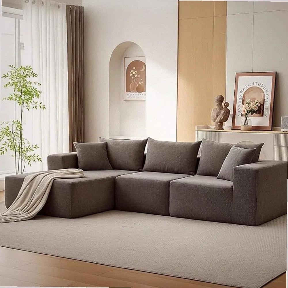 Modular Sectional Sofa Cloud Couch L Shape Chaise Upholstered Boneless Couches