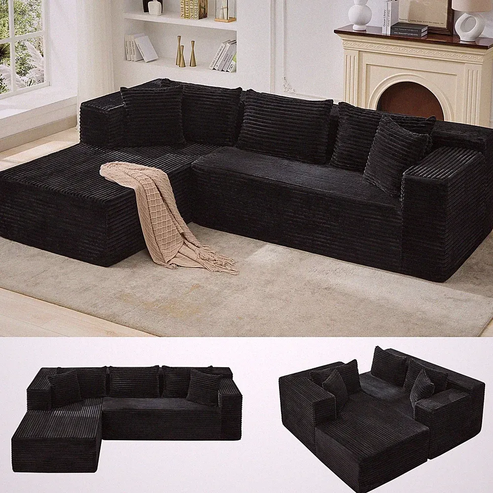 Modular Sectional Sofa Cloud Sectional Couch, 106" Comfy L Shaped Couches for...