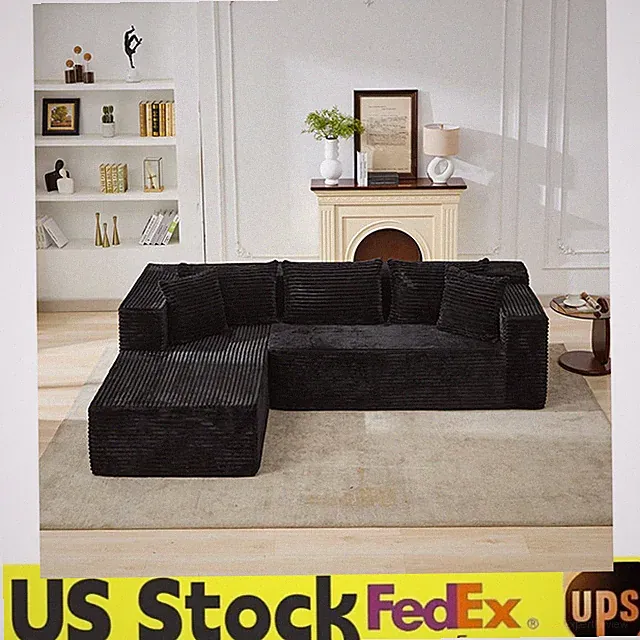 🔝Modular Sectional Sofa Cloud Sectional Couch, 106" Comfy L Shaped Gray Couches
