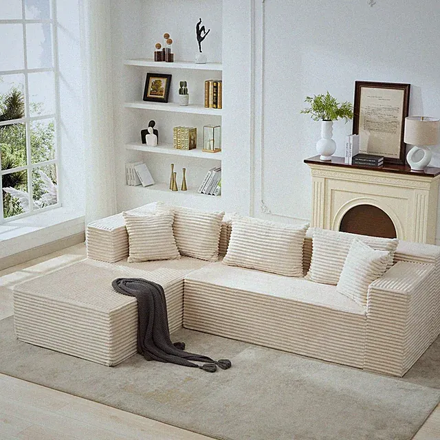 Modular Sectional Sofa Cloud Sectional Couch 106" L Shaped Couches Living room