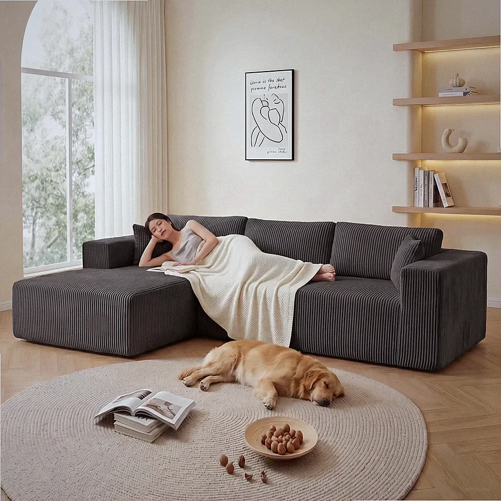 Modular Sectional Sofa,Cloud Sectional Couch w/Deep Seat,Modern Modular L-Shape