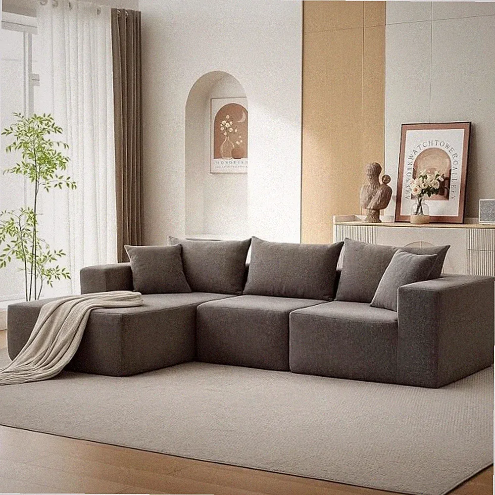 Modular Sectional Sofa Cloud with L-Shape Chaise Upholstered Boneless Couches