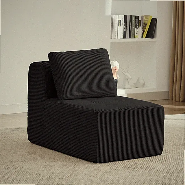 Modular Sectional Sofa, Comfy Cloud Sectional Couch, Armless Boneless Couch for