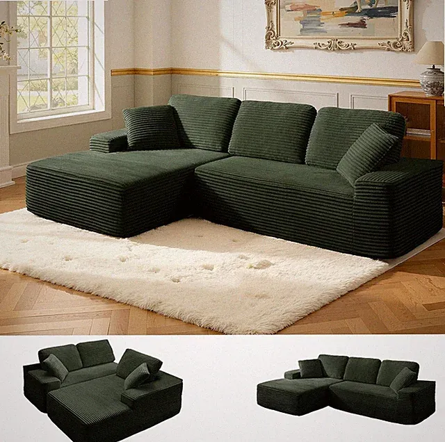 Modular Sectional Sofa, Convertible Sofa Bed, No Assembly Required Cloud Couch