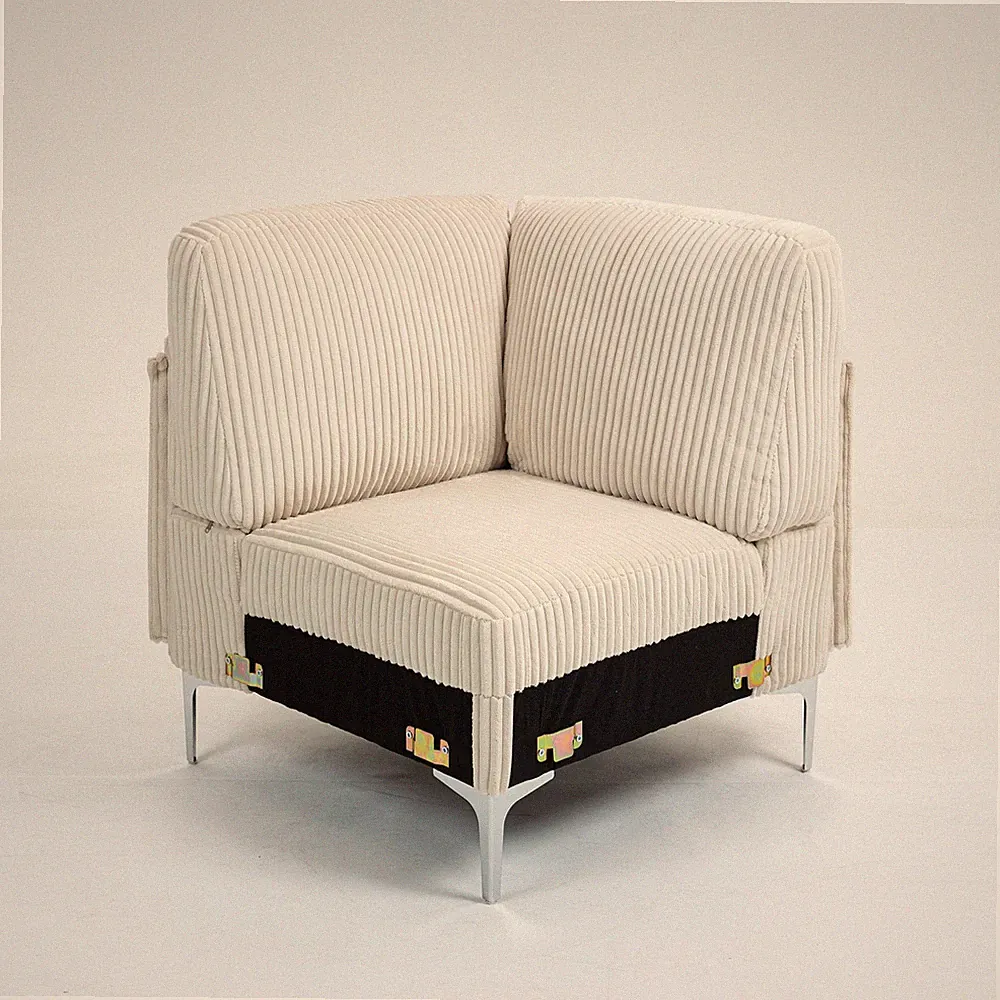 Modular Sectional Sofa Corner Seat,Middle Seat Module Couch,Beige