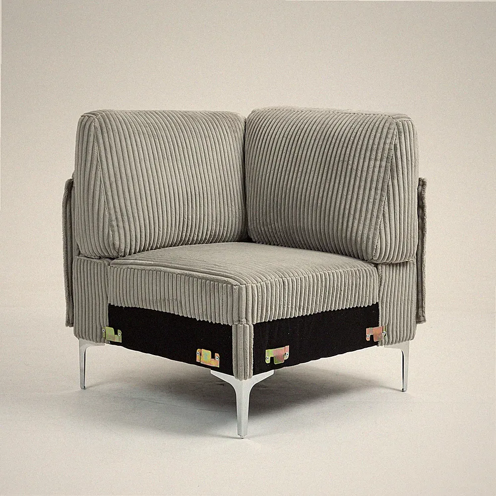 Modular Sectional Sofa Corner Seat,Middle Seat Module Couch Gray