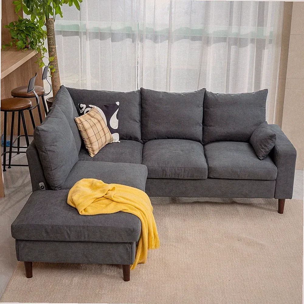 Modular Sectional Sofa Couch, L Shape Corner Sofa With Built in USB Port Chaise