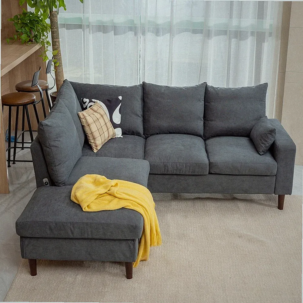 Modular Sectional Sofa Couch, L Shape Corner Sofa With Built in USB Port Chaise