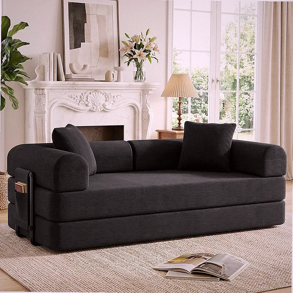 Modular Sectional Sofa Couch Modern Sleeper Loveseat Living Room Tool-Free Setup