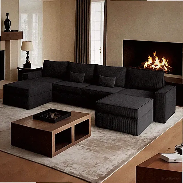 Modular Sectional Sofa Couch,U L Shaped Free Combination Couch Chairs,Corduroy C