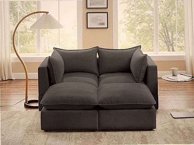 Modular Sectional Sofa, Deep Seat Cloud Couch, Ultra Comfortable Cushions, Soft