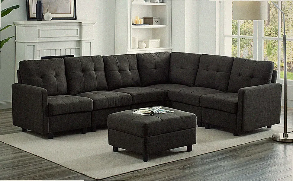 Modular Sectional Sofa DLY Couch Modern Fabric Upholstered Sofa Living Room