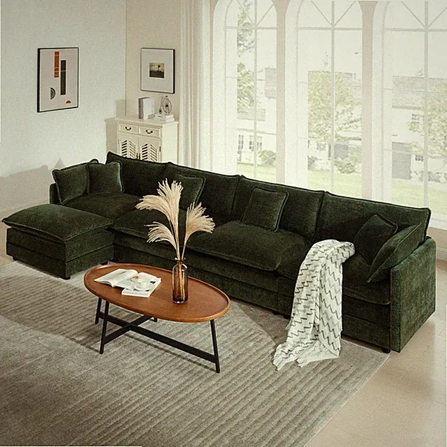 Modular Sectional Sofa for Living Room,U Shaped Couch 4 Seater Convertible Secti