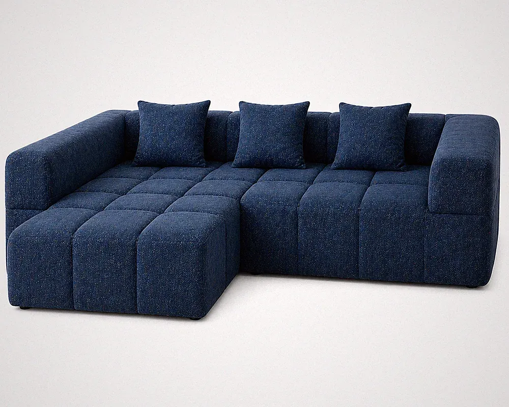 Modular Sectional Sofa L Shape Chenille Couch 5 Seat Deep Seating 107 Inch