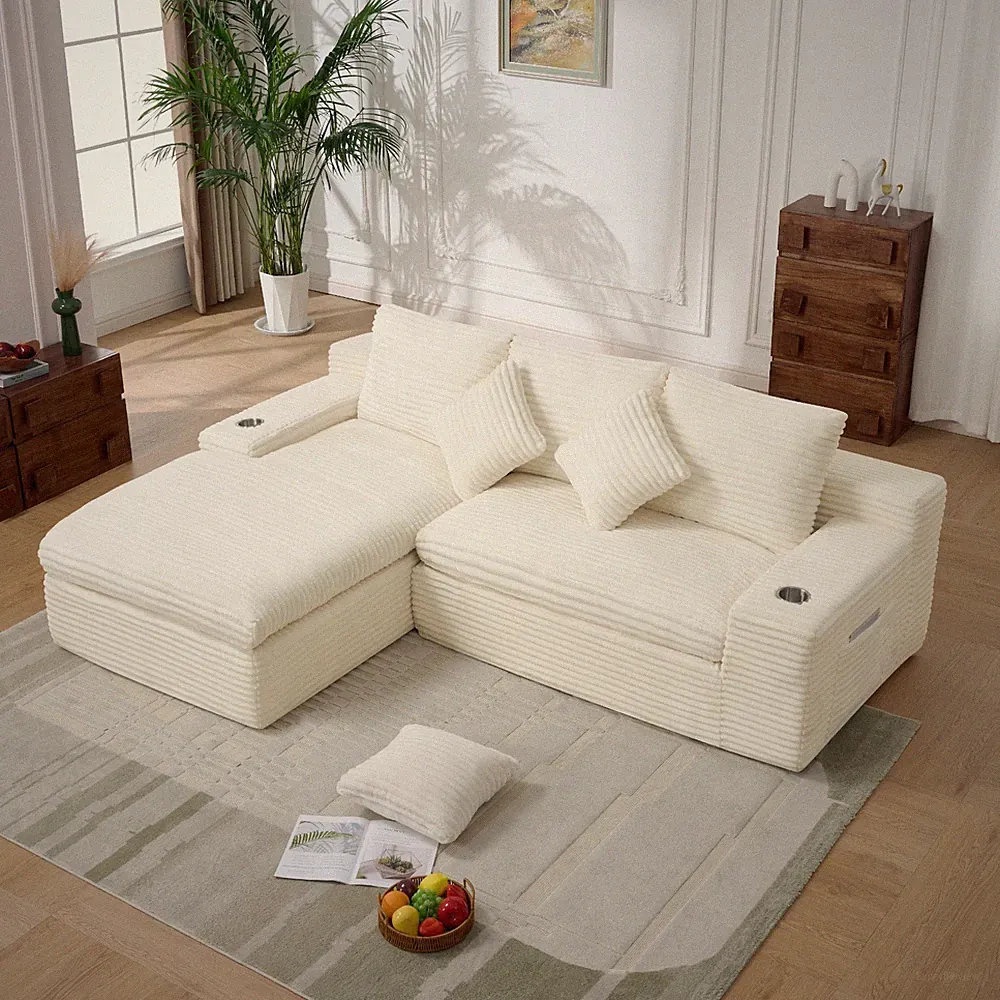 Modular Sectional Sofa L Shape Sofa Couch Upholstered Couches with Chaise