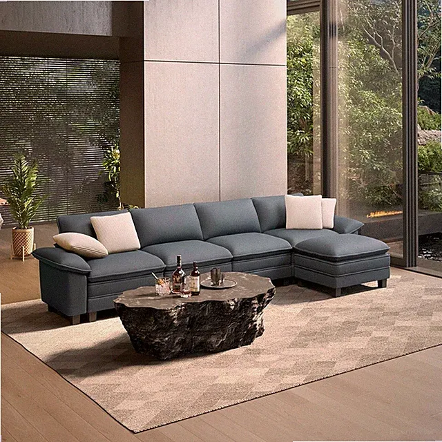 Modular Sectional Sofa L /U Shaped Chenille Cloud Couch with Chaise and Cushion