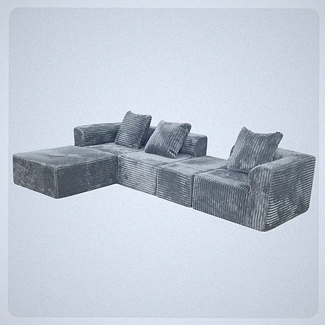 Modular Sectional Sofa Light Grey Couches 4 Seat Modular Foam Sectional Couches