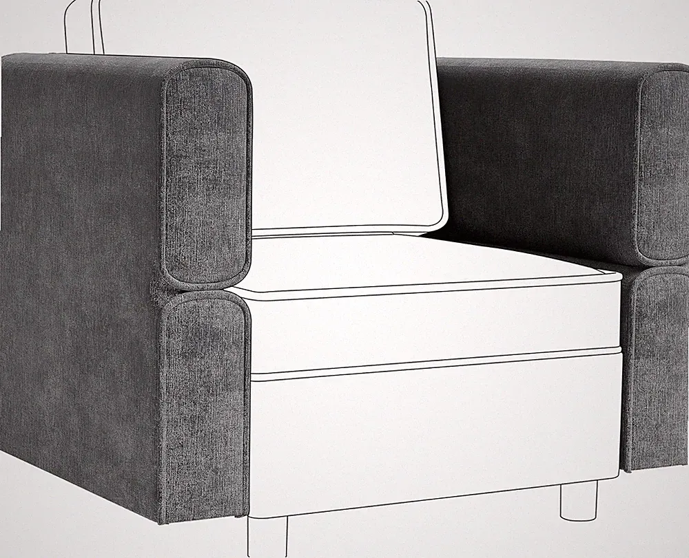 Modular Sectional Sofa Module Universal Armrest & Backrest Adjustable Recline