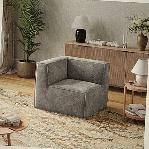 Modular Sectional Sofa, No Assembly Cloud Sectional Corner Chair Dark Gray