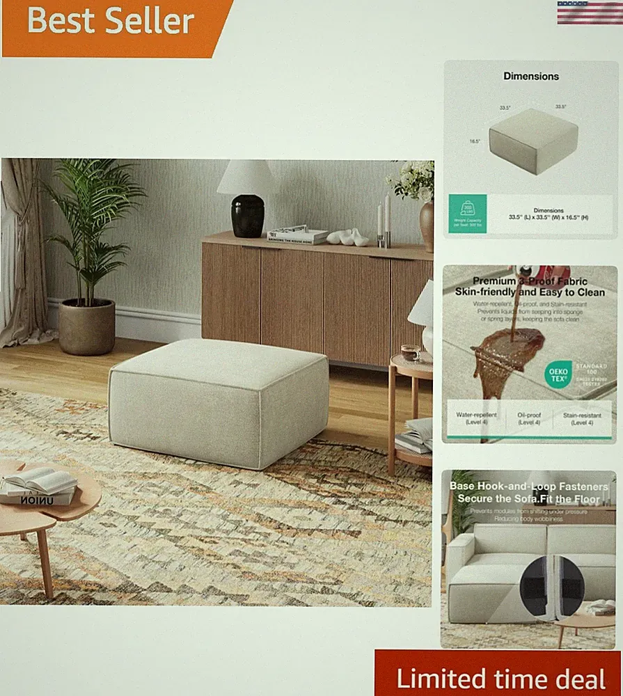 Modular Sectional Sofa, No Assembly Cloud Sectional Couch with Smarts Coil Su...