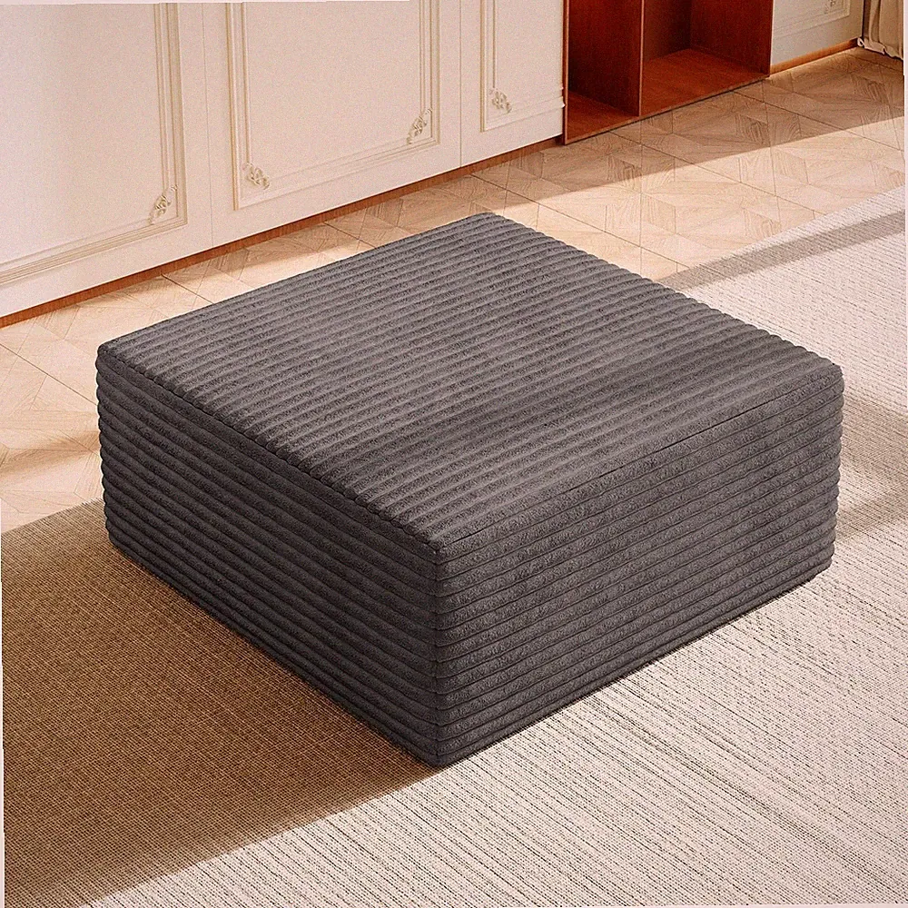Modular Sectional Sofa Ottoman Corduroy Cloud Spring Cool Gel Extra