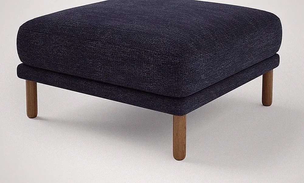 Modular Sectional Sofa Ottoman, Spring Cushion Seating, 1 Seats High-Leg Design