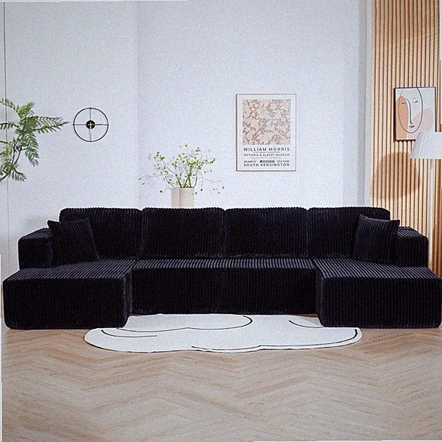 Modular Sectional Sofa Sectional Sofa Modern Minimalist Style Corduroy Couch