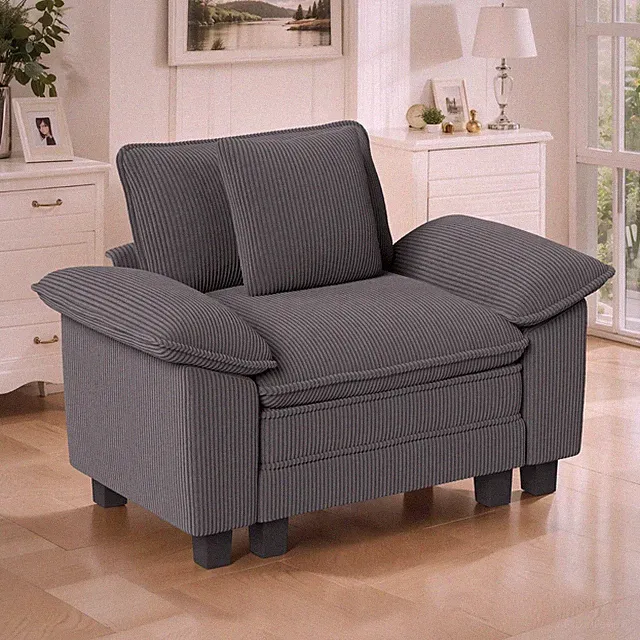 Modular Sectional Sofa U/L Shaped Corduroy Cloud Couch with Chaise and Cushion