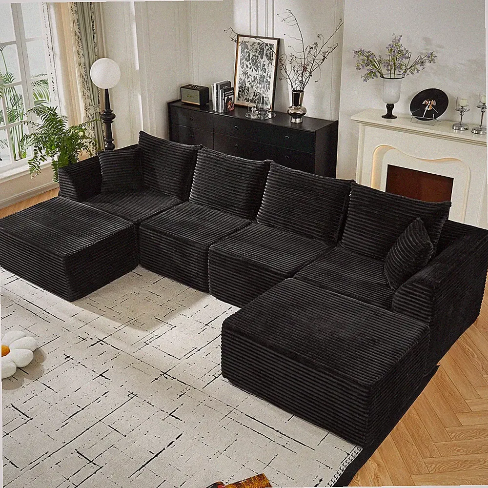 Modular Sectional Sofa U-Shaped w/ Memory Foam Convertible Couch