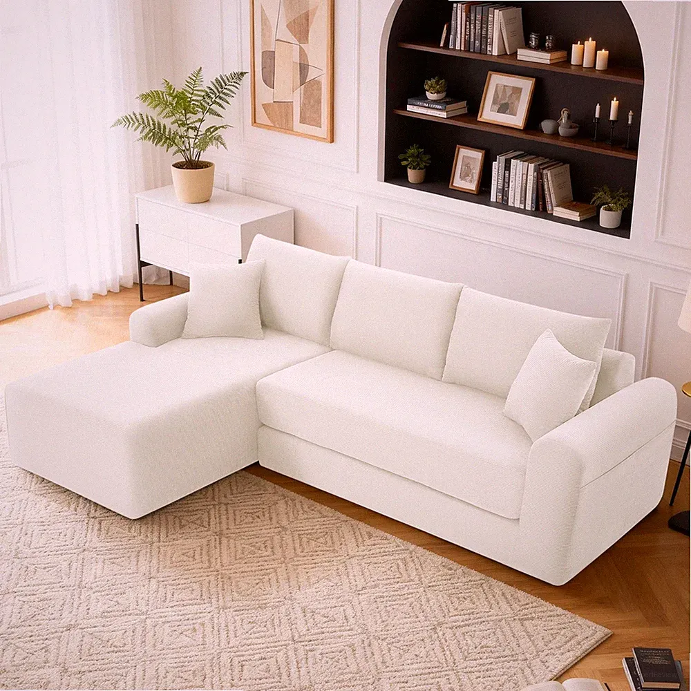 Modular Sectional Sofa with Chaise,Upholstered L-Shaped Couch for Living Room