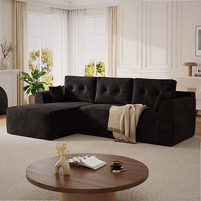 Modular Sectional Sofa with Deep Deat, 105'' Cloud Couch Sectional with Overs...