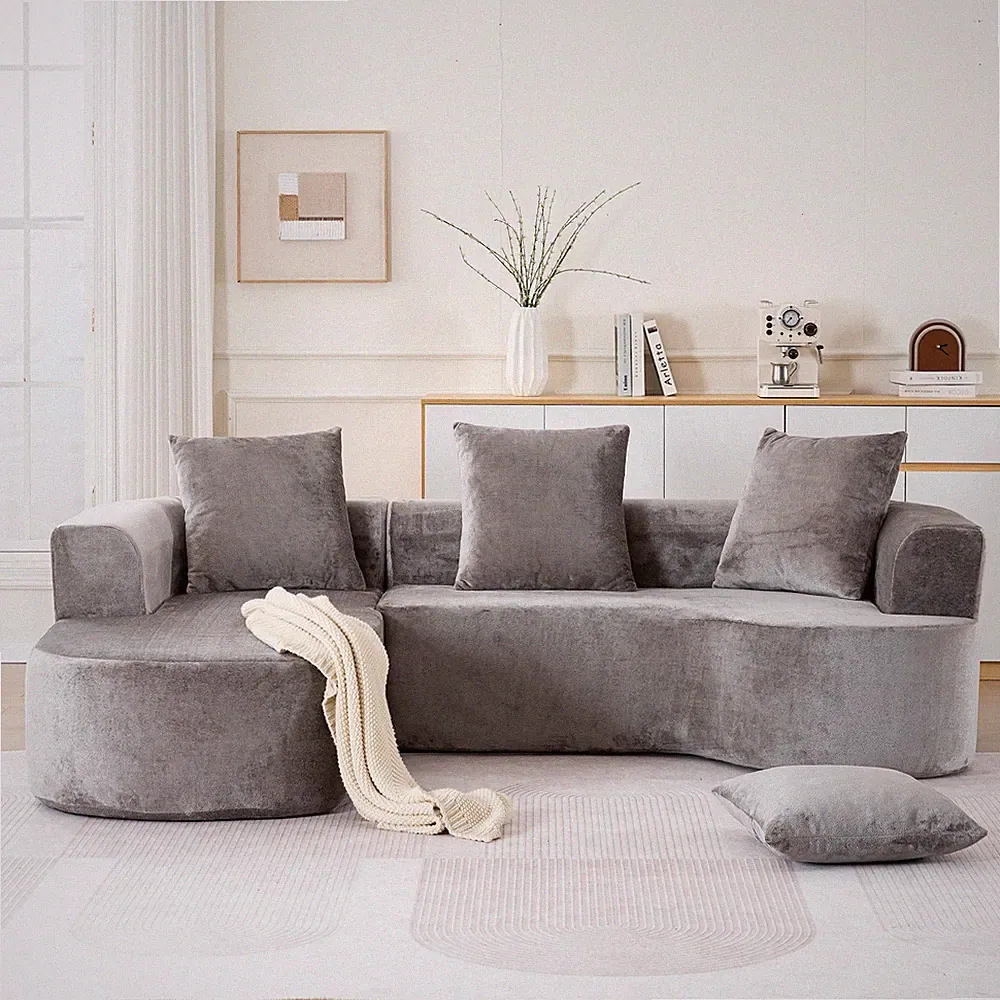 Modular Sectional Sofa with L-Shape Chaise,Cloud Sectional Modern Sleeper Couc