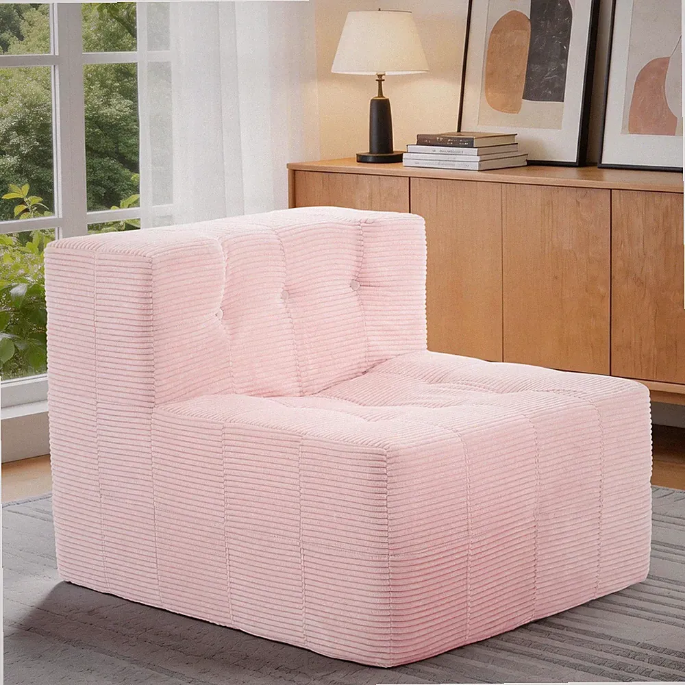 Modular Sectional Sofa with Ottoman Convertible Tofu Block Sofa Floor Sofa Bed