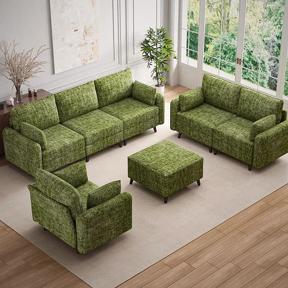 Modular Sectional Sofa with Seats Storage, Oversized Sofa Set,Comfy Couches for