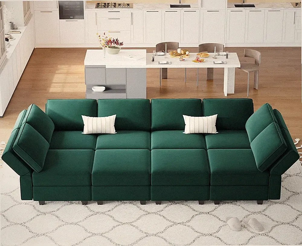 Modular Sectional Sofa with Storage Chaises Sectional Sleeper Sofa Couch 8 Seat