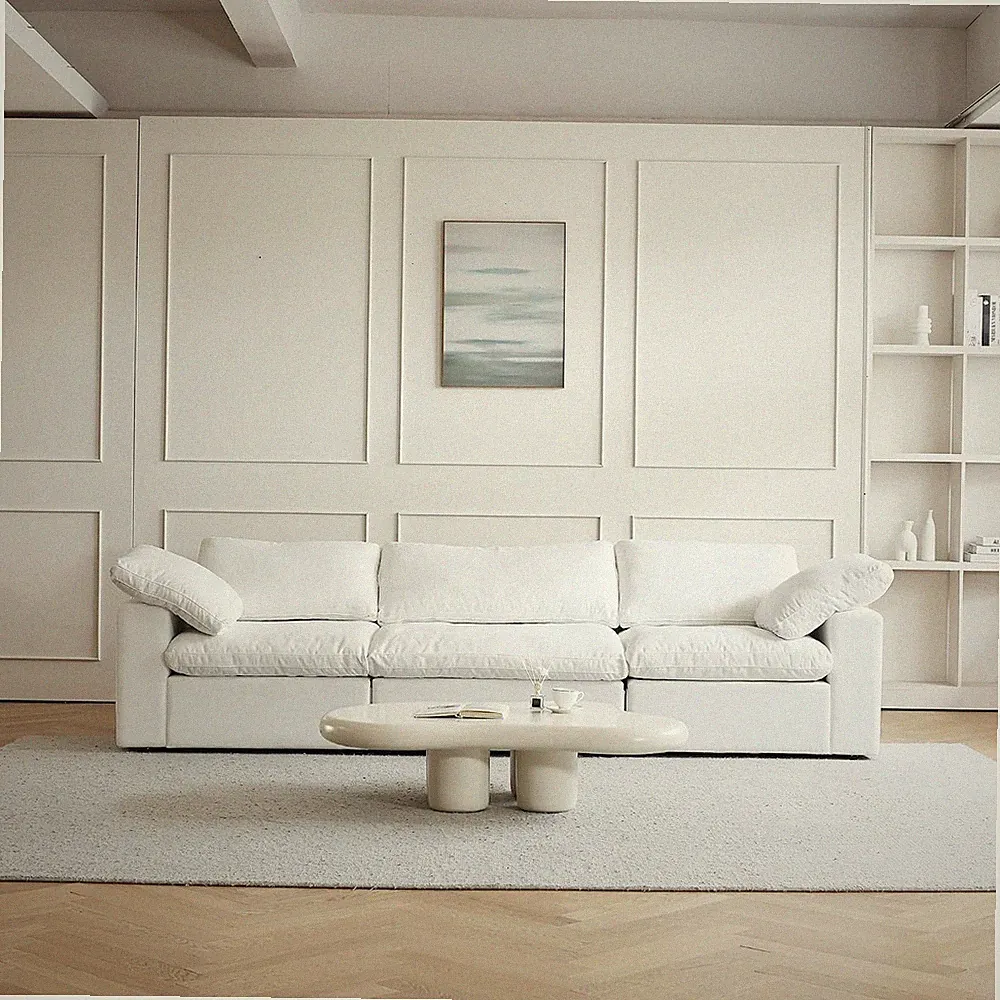 Modular Sectional Sofas for Living Room, Deep 3-Seats Convertible Couch, Cushion