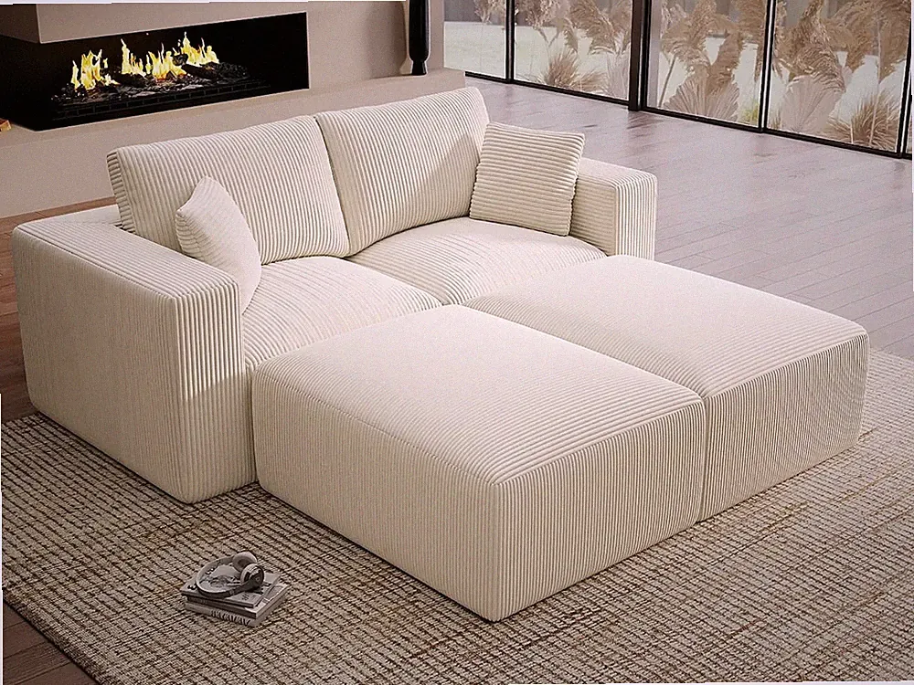 Modular Sleeper Sofa Bed Modern Sectional Couches for Living Room - 79" Boneless