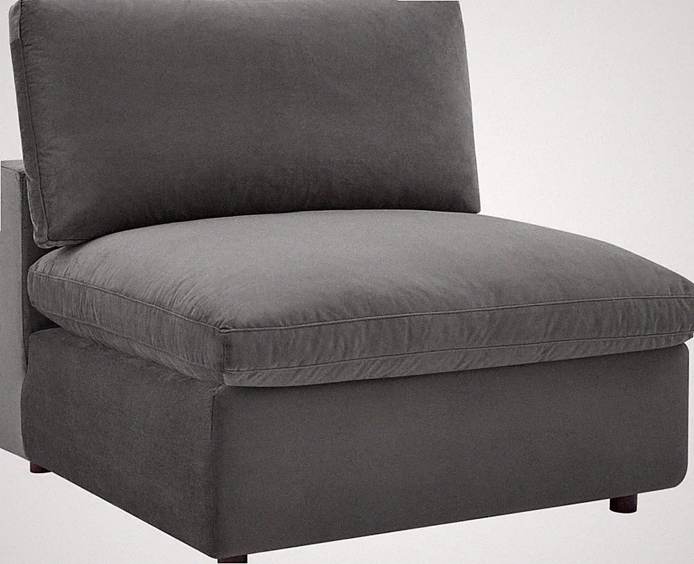 Modular Sofa Commix down Filled Overstuffed Performance Velvet