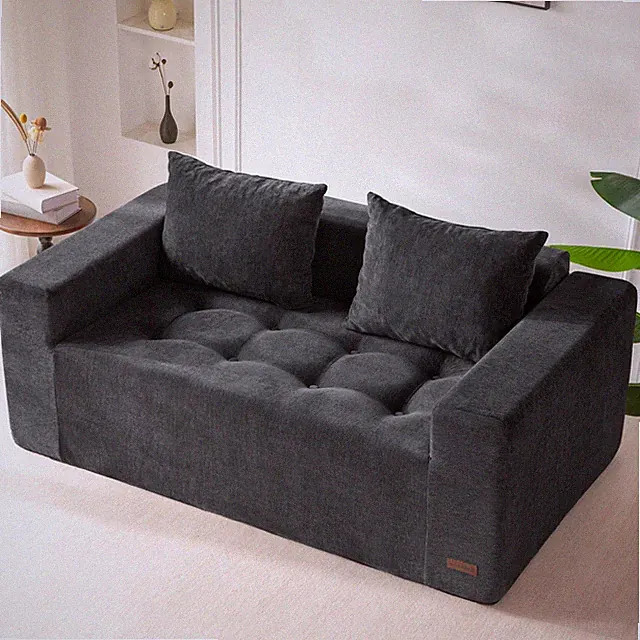 Modular Sofa Couch, 61" Loveseat Boneless Cloud Couch with Deep Seat, Chenill...
